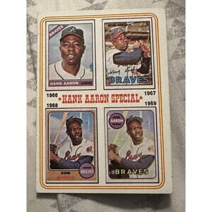 1974 Topps - #5 Hank Aaron Baseball Card - Atlanta Braves